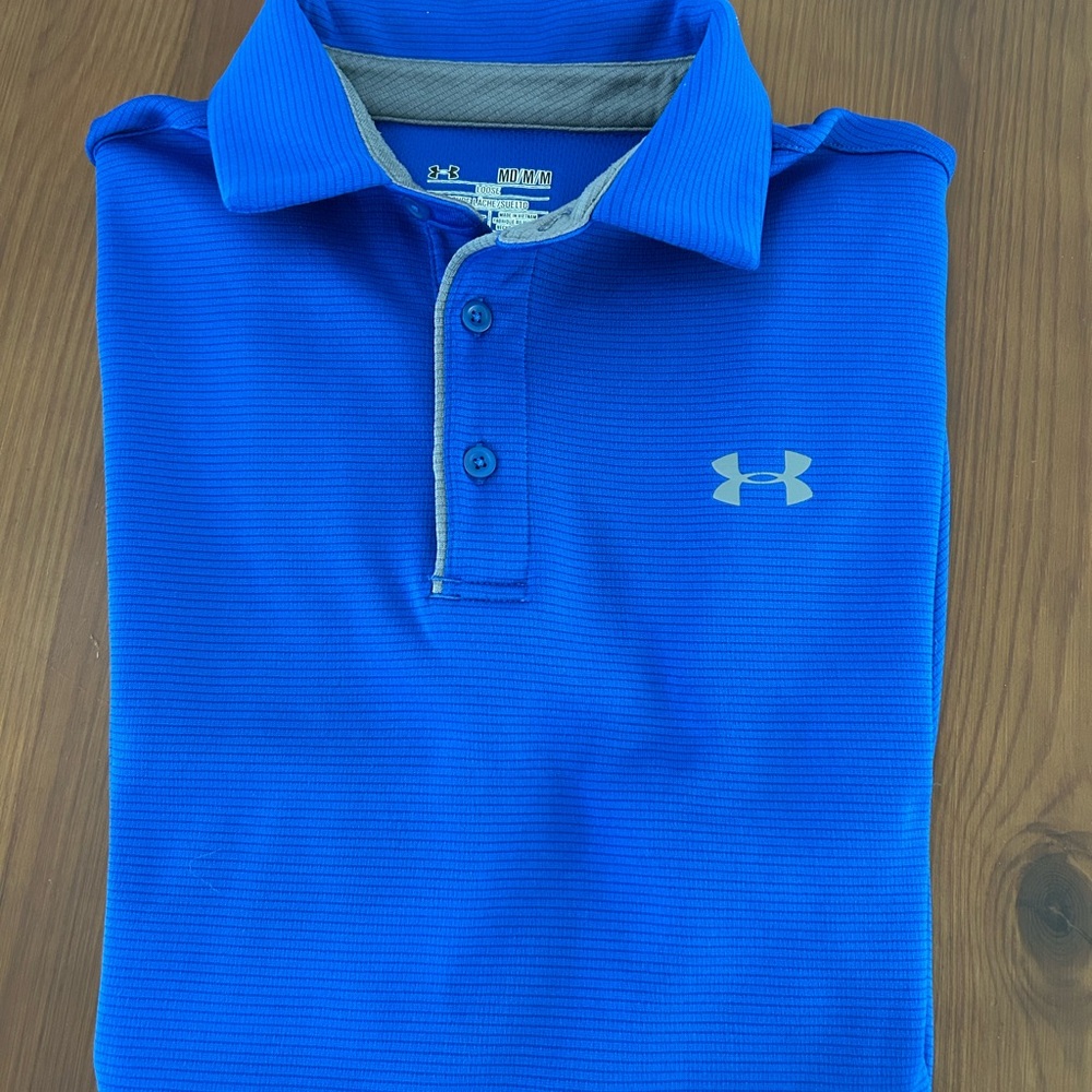 Under Armour Men's Blue Golf Shirt
